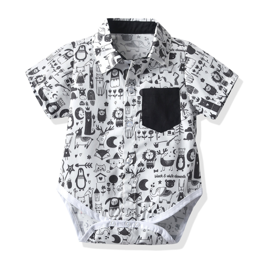 Camisa body blanco estampa de animales