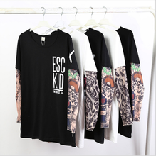 Carregar imagem no visualizador da galeria, Remera mangas largas tipo tatuaje
