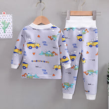 Cargar imagen en el visor de la galería, Buzo y pantalón gris, estampado de tractor
