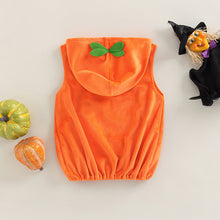 Carregar imagem no visualizador da galeria, Camisilla naranja de calabaza con capucha
