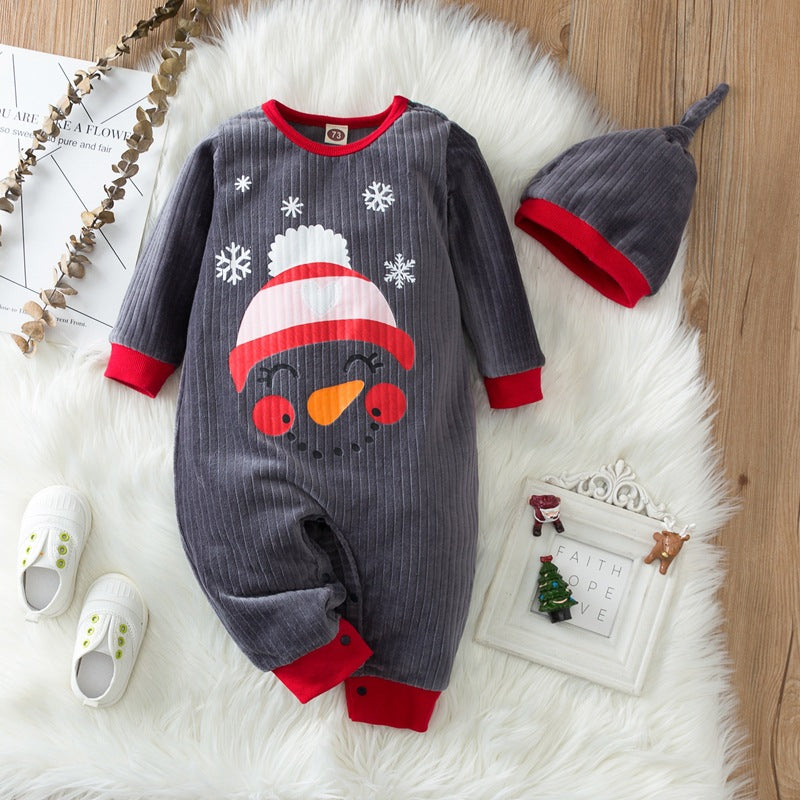 Body mangas largas navideño con gorra