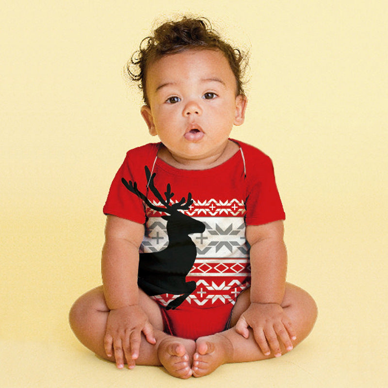 Body rojo navideño con reno