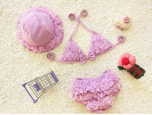 Cargar imagen en el visor de la galería, Bikini con tutu gorra incluido
