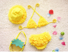 Cargar imagen en el visor de la galería, Bikini con tutu gorra incluido
