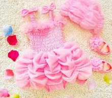 Cargar imagen en el visor de la galería, Traje de baño con tutu (gorra incluido)
