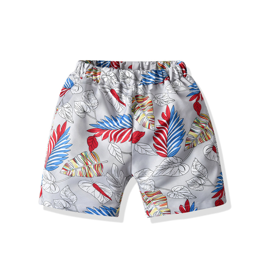 Traje de baño bermuda de hojas