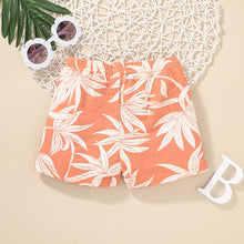 Cargar imagen en el visor de la galería, Short naranja de flores
